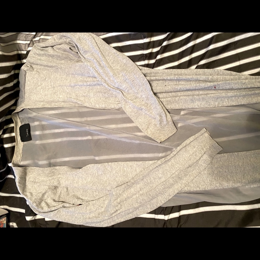 Mesh backed cardigan